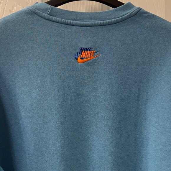 Nike Sport Essentials+ Multi Logo Dutch Blue Crewneck Sweatshirt -Large - Picture 5 of 7